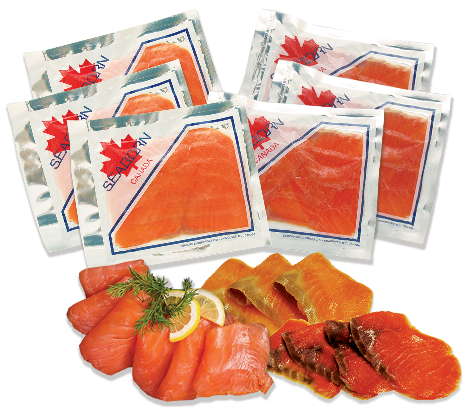 [SS-21] 冷凍スモークサーモン [紅&キング] スライス 各70g x 3